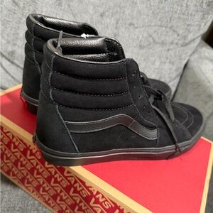 Vans Sk8-Hi Black/Black Suede Mens 7 and 10.5 Women’s 8.5 and 12 New NIB